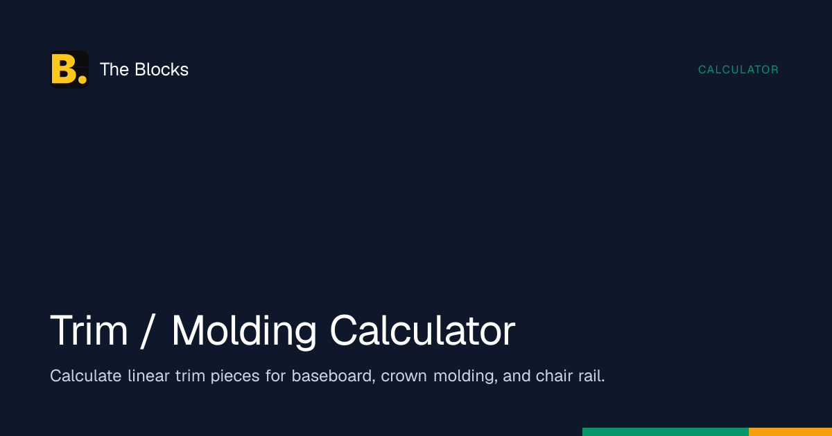 Construction Trim Calculator — Free Online Tool | The Blocks